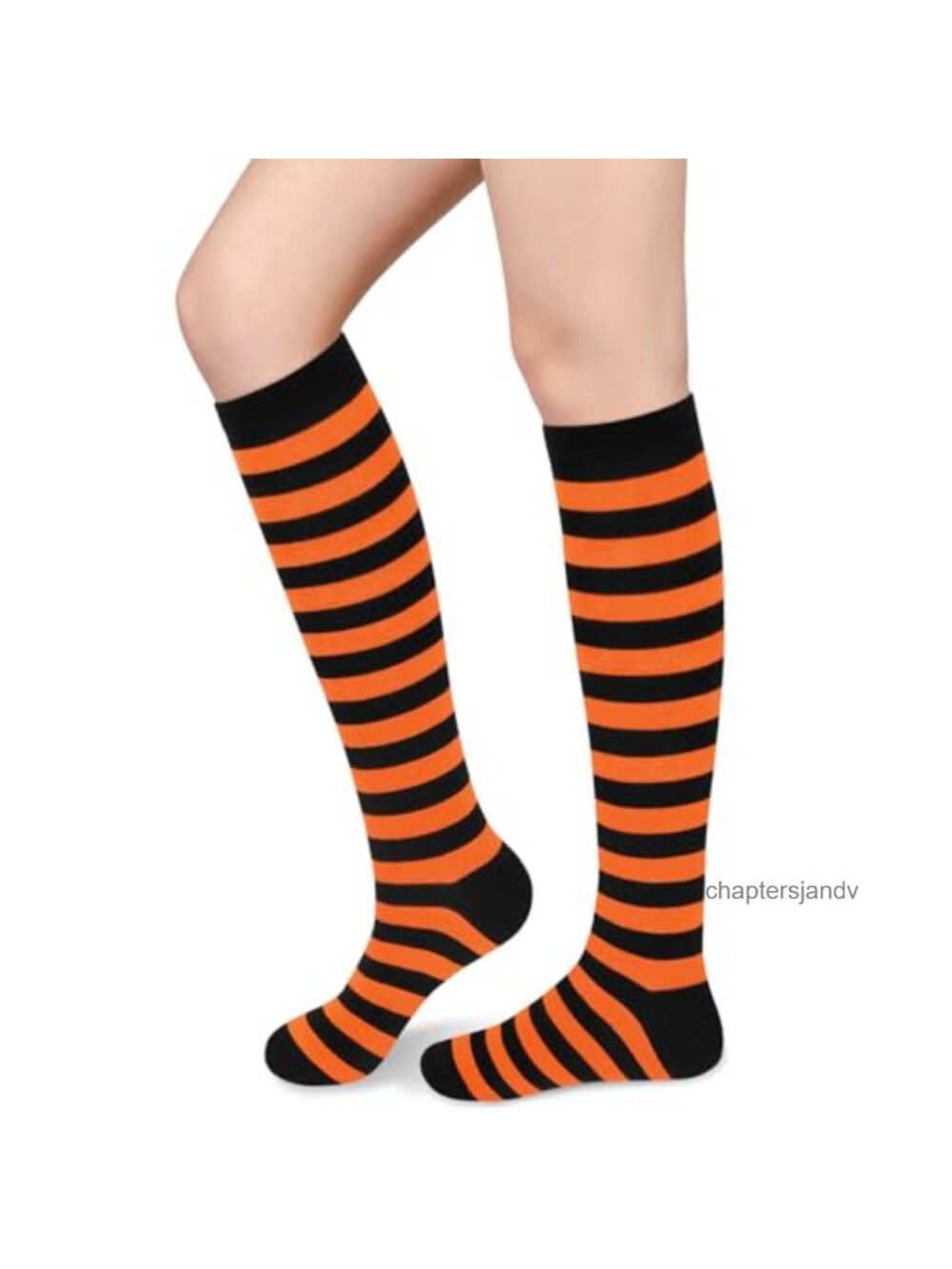 Women's Cotton Knee High Tube Socks Striped Classic Athletic